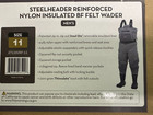 Frogg Toggs Size 10 Steelheader Reinforced Insulated Felt Sole Boot Waders