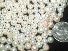 Pair Akoya Round 4-4 5mm Genuine Cultured Half Drilled Pearls For Jewelry