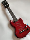 Mini Ukulele Electric Bass Guitar Tunable Playable Red 4 Nylon String Guitars