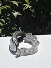 Vintage Gucci Ski Goggles Silver Grey Shield Snow Mask Big Logo Strap Y2k