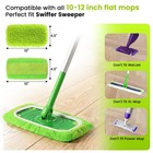 2-in-1 Reusable Microfiber Mop Pads Compatible With Swiffer Sweeper For Green
