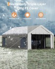 Heavy Duty 13x25 Ft Portable Carport Garage  220g Pe Tarp shelter For Truck Suv