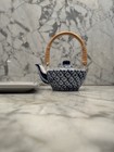 Dollhouse Miniature Tea Set Blue And White Porcelain  Vintage  8-piece
