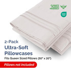 Queen Pillow Cases Set Of 2 - Ultra Soft Hotel Quality Pillowcase Covers - Comfy