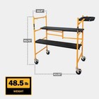 Metaltech Scaffold Platform W  Wheels 4 1  L X 3 8  H X 1 8  D 500-lbs Capacity