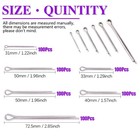 340pcs 304 Stainless Steel Cotter Pin Clip Key Fastener Fitting Assortment Kit P