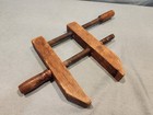 Vintage Antique Wood Hand Screw Large Wooden Clamp Vise Rochester Ny Aeolian  3
