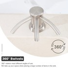Soap Dispenser For Kitchen Sink Brushed Nickel Counter Top 500ml Large Bottle