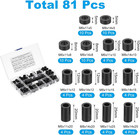 M6 M8 Nylon Spacer  81pcs Round Spacer Standoff Non-threaded Assortment Electric