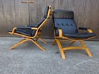 Westnofa Era Armchair Vintage 60s Leather Retro Easy Chair Danish 1 2