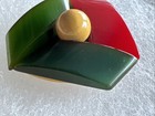 Hard To Find Antique vintage 5 Layer Bakelite Button Art Deco Original  bin B 
