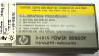 Hp Agilent Keysight 8481a Power Sensor  -30 To  20 Dbm  10 Mhz To 18 Ghz