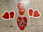 Lot Vintage Eureka Valentine s Day Die Cut Cutout Decorations