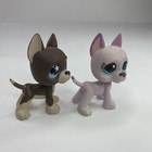 Littlest Pet Shop Lps Pink brown Great Dane  1022  817 Blue Eyes Rare Dogs Y2k