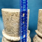 Solid Carved Granite Pillar Shaped Bookends Set Of 2
