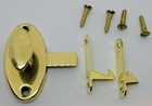 Universal Brass Plated Oval Hoosier Cabinet Latch Antique Vintage Old Door Lock