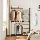 Portable Closet  Freestanding Closet Organizer clothes Rack Shelves hanging Rods