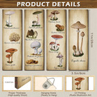 4 Pcs Vintage Mushroom Wall Decor Art Wooden Signs 11 X 3 5 Inch