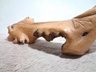 Hand Carved Detailed Wooden Lizard Statue Sculpture Art Decor Driftwood 