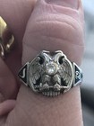 Vintage Masonic 32 Degree Scottish Rite Double Eagle 14kt Ring