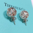 Tiffany Marrakech Silver Stud Earrings 925 Used Rare Jewelry
