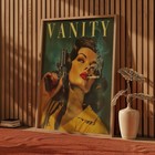 Vintage Woman With A Gun Poster Retro Woman Smoking A Cigarette Wall Art