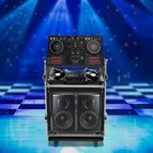 10u Pa Dj Rack Road Case W  11u Slant Mixer Top Casters
