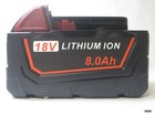 Single Power Tool Battery Wk18 Li-ion 18v 8 0ah 8000mah Replaces Milwaukee M18