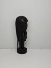 Vintage Kenya African Ebony Wood Hand Carved Sculpture Tribal Head 9 5    Tall