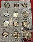 World Silver Coin Lot  48  Great Mix Of Types  Countries  Values  Finess  Etc 