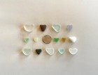 Genuine Beach Sea Glass Perfectly Heart-shaped Beautiful Colors Surf-tumbled