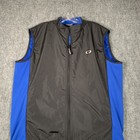 Vintage Pearl Izumi Cycling Vest Mens Xl Blue Black Windstopper Softshell Fleece