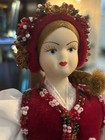 Vintage Hungarian Folk Art Doll In Traditional Costume
