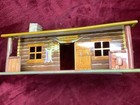 1950 s Roy Rogers Marx Playset Bar M Ranch Tin Litho Cabin Nice Shape   Fence