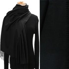 Womens Mens 100  Cashmere Scotland Oversized Blanket Wool Scarf Shawl Wrap Solid