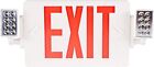 2 Pack Led Exit Sign Emergency Combo Light With Adjustable Two Head Battery Ul
