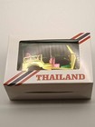 Gold Thai Tuk Tuk Model With Box     Bangkok Thailand Souvenir Gift Handmade