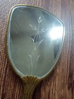 Vintage Hand Held Vanity Mirror   Design Gold Tone