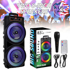 9000w Portable Bluetooth Speaker Sub Woofer Heavy Bass Sound Party System W  Mic