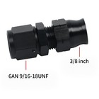 Lokocar 6an Female Flare To 3 8 Compression Hardline Fitting Aluminum Black 2pcs