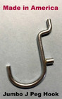  20 Pack  1  Jumbo  j  Metal Peg Garage Hanger Hooks  1 8 To 1 4 Inch Pegboard