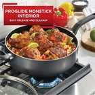 5 Quart Nonstick Jumbo Cooker Deep Fry Pan With Lid Gray Aluminum