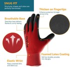 Cooljob Gardening Gloves 2pr Men s Large Breathable Rubber Coated Black red