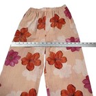 Zara Girls Pink Floral Wide Leg Pants Elastic Waist Cotton Bland Size 13 14 Yrs