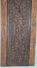Antique Indian Haveli Hand Carved Sliding Wood Panel Shrine Door 16  X 6  