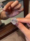 6 35ct Oval Cut Lab Grown Diamond Engagement Ring 14k Solid White Gold Plated