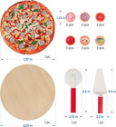 Cutting Play Food Toy For Kids Kitchen wooden Pizza Set Pretend Play Kitchen Acc