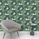 Tropical Palm Leaf Peel And Stick Wallpaper Green Banana 17 7  X 118   