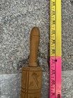 Vintage Wood Carved Embossed Rolling Pin  Farmhouse Rustic Primitive Kitchen