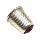 Vintage Sterling Silver Thimble Ruby Red Glass Crown Top - By Hj - Size 4